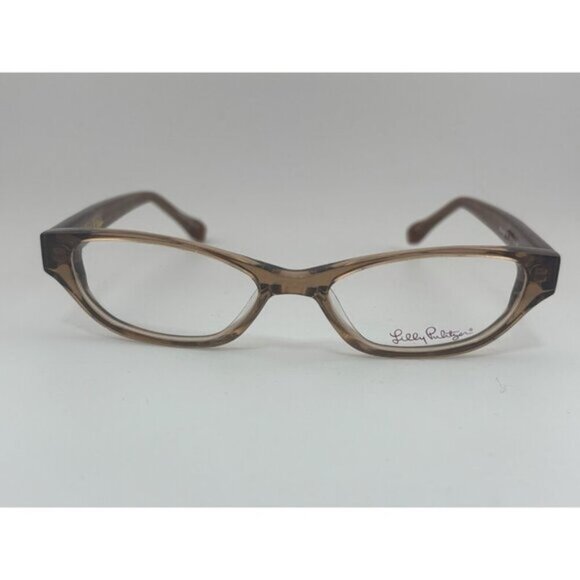 Lilly Pulitzer - Winnie Brown 49-16-130 Acetate Marble Glasses Frames - Picture 2 of 8